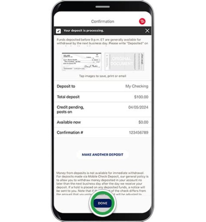 Can any check be mobile deposited?
