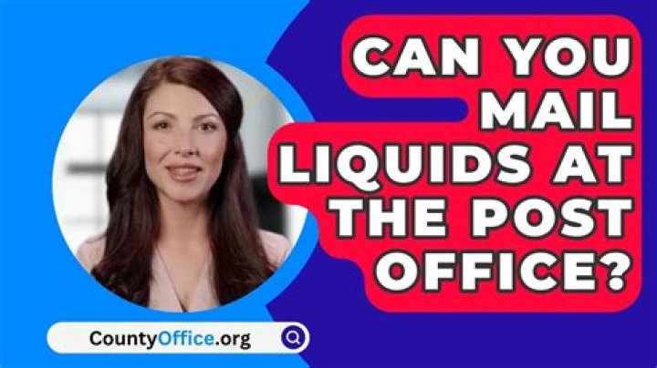 How do you mail liquids?