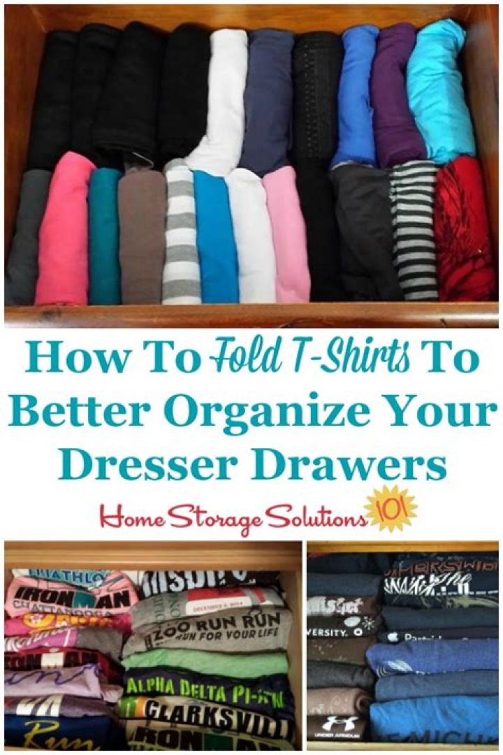 How do you store shirts in a drawer?
