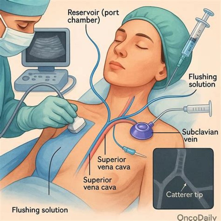 How is a port put in your chest?