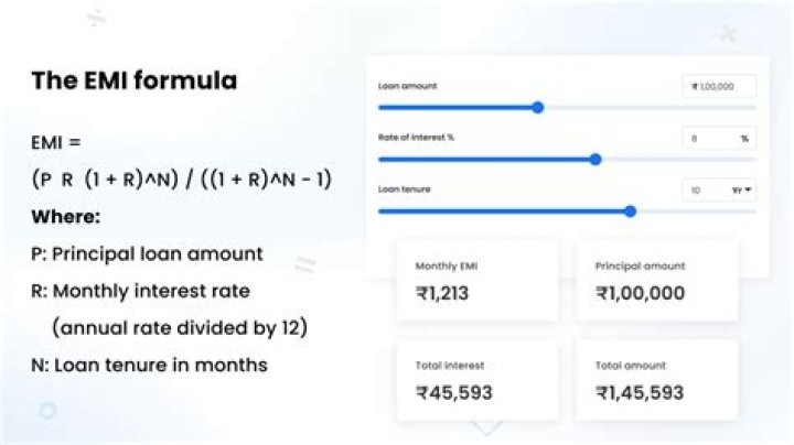 How is principal and EMI calculated?