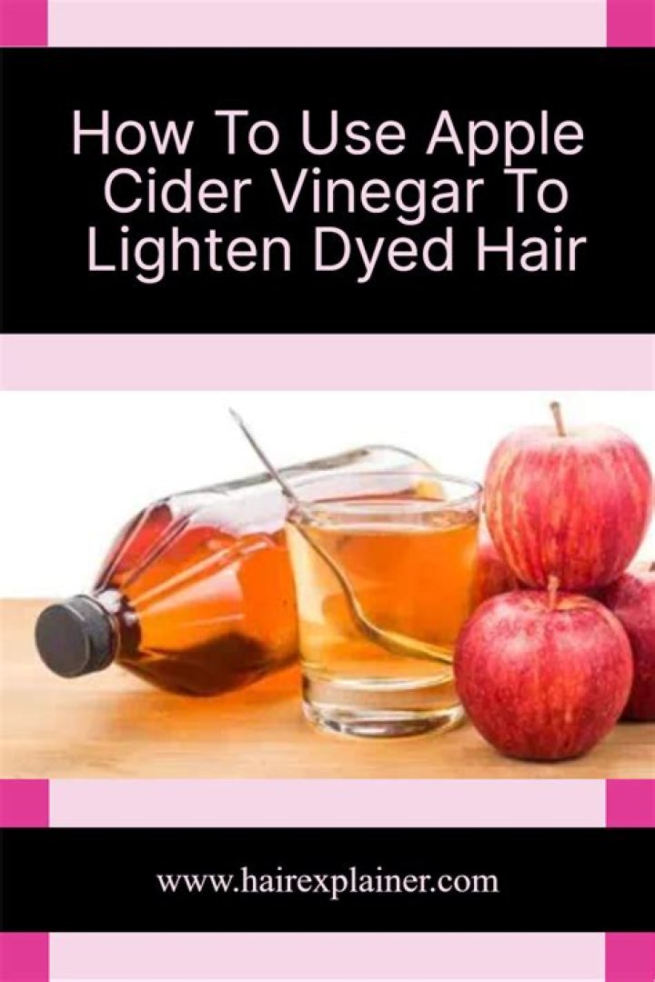 How long does it take for apple cider vinegar to lighten hair?