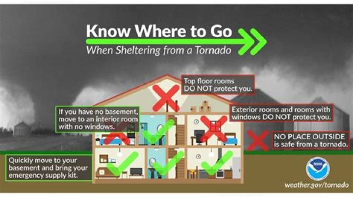 Should you hide under stairs during tornado?