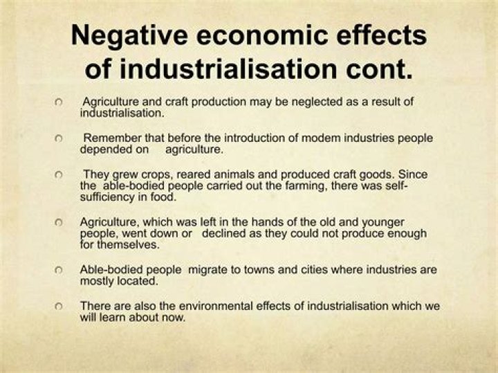 What are the positive and negative effects of industrialization?