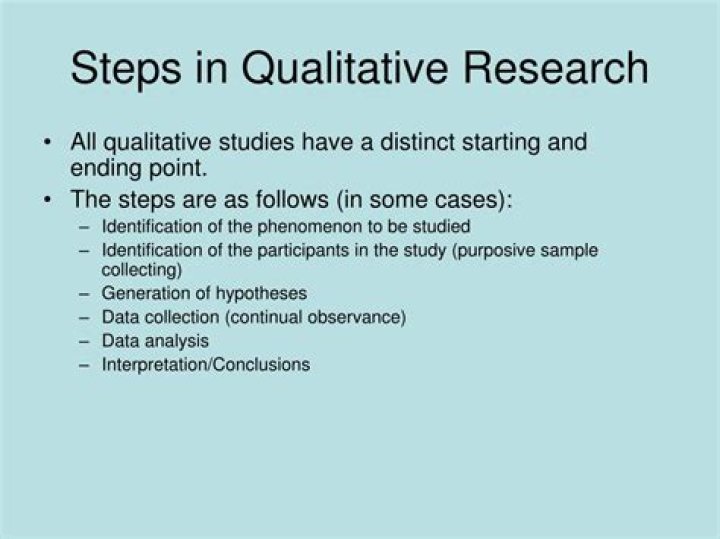What are the steps in qualitative research?