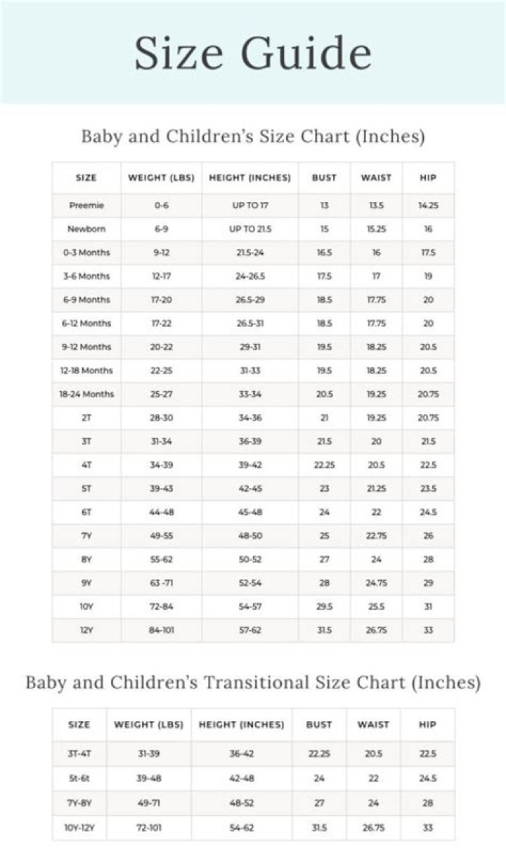 What is a size 100 in baby clothes?