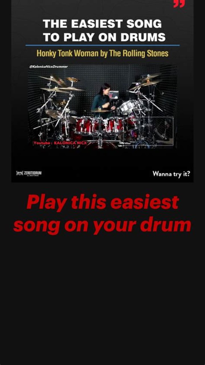 What is the easiest song to play on drums?